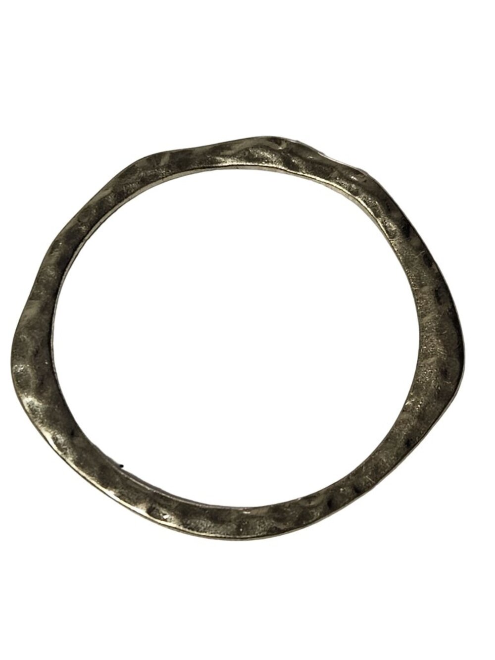 Vintage Handcrafted Bangle Bracelet Textured Silver Tone Fashion Jewelry Women